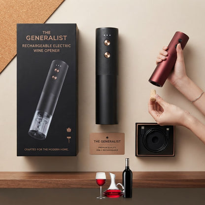 Electric Wine Bottle Opener Automatic Wine Corkscrew Rechargeable Wine Opener One-click Button Wine Tools Bar Kitchen Products